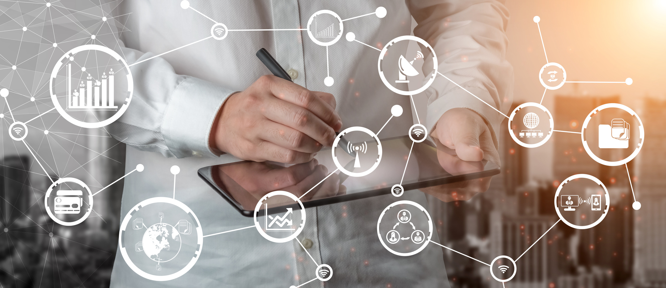 Advanced communication and global internet network connection in smart city